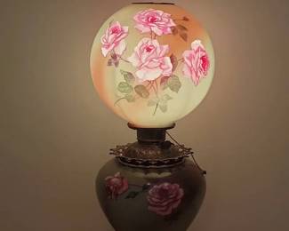 Green Gone With The Wind Lamp