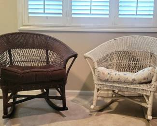 Old Wicker Rocking Chairs