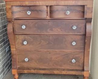 Antique American Empire Chest Of Drawers