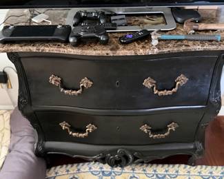 Marble-top chest of drawers