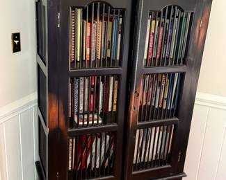 Bookcase with spindled doors and bottom drawers