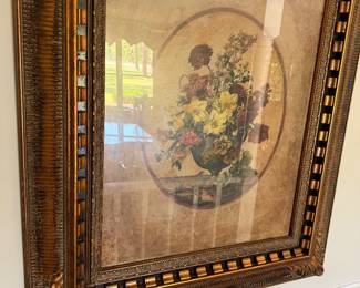 One of several pieces of framed artwork