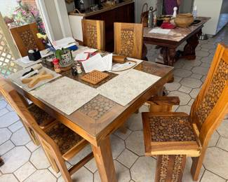 Balinese table and chairs (Check out the exquisite detail in this furniture!)