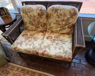 Rattan loveseat