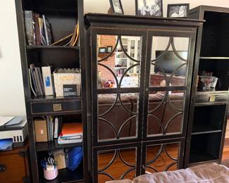 Mirrored hutch plus separate end storage pieces