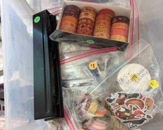 Washi tape, stickers, other office supplies