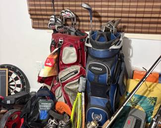 Golf, fishing, skates