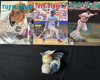 045  TUFF STUFF Magazines Signed Baseballs