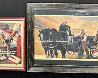 001  Vtg Cigarette Ad Decor