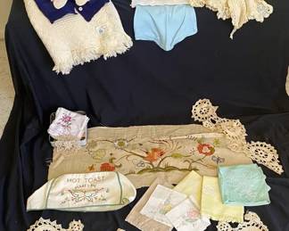 308 Hand Stitched Linens  More