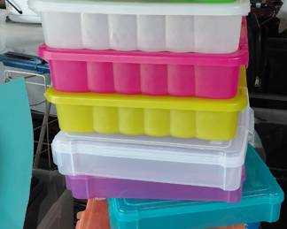 Plastic storage bins