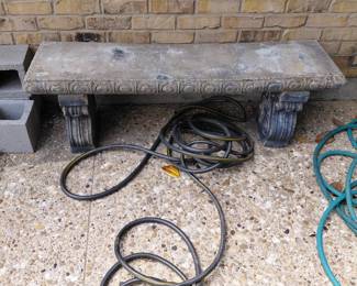 Cement and stone bench