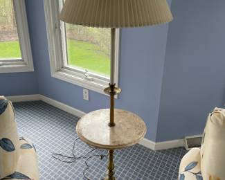 Marble and brass lamp