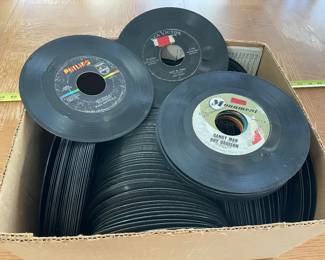 About 200 45’s from 60’s and the 70’s