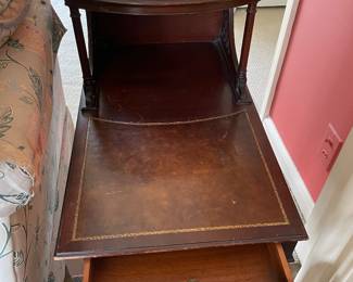 Leather look end table MCM