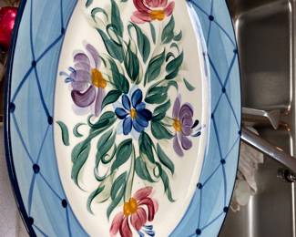 Gail Pittman platter Annabella in blue 1997