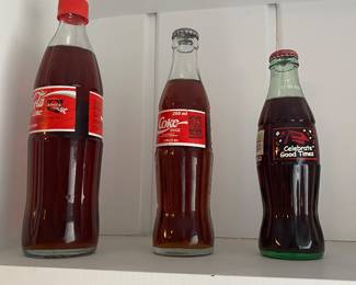 Variety of coke bottles