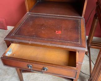 Leather look MCM side table