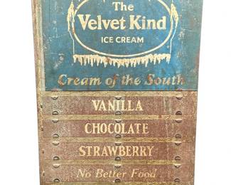 Eary metal Ice cream sign
