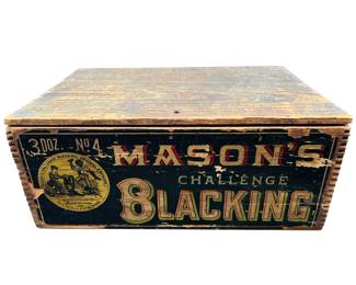 Early wooden advertising box.