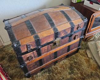 outside of a vintage trunk