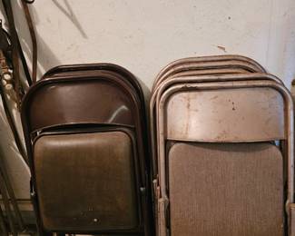 several folding chairs