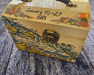 painted vintage purse