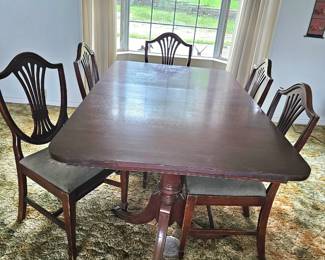 elegant dining room with 6 chairs