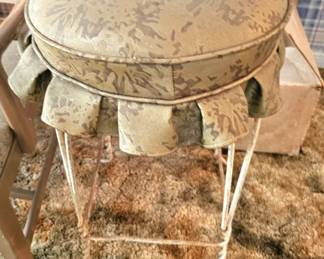 One large and one smaller stool