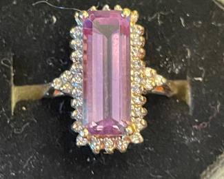 14k gold amethyst cocktail ring
