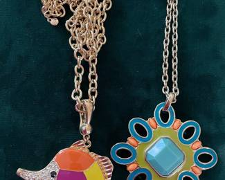 Enamel costume necklaces