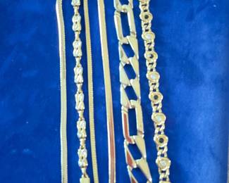 Gold plated bracelets