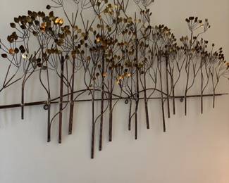 MCM brass 3-d wall art 