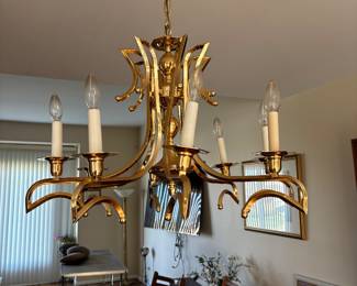 Brass chandelier 