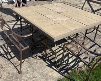Outdoor  table and chairs with cushions 