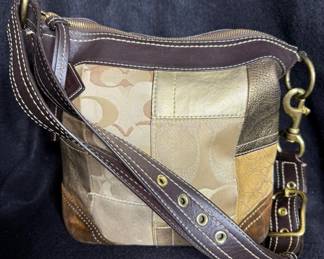 Vintage Coach leather and suede LIVE AUCTION ITEM