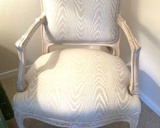 French Provincial Bergere Style White Armchair $95