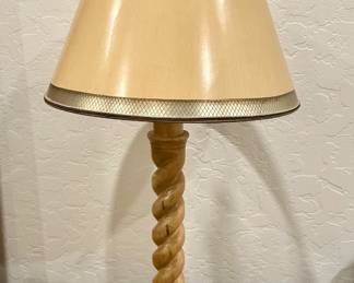 Table Lamp Wooden Spiral $75