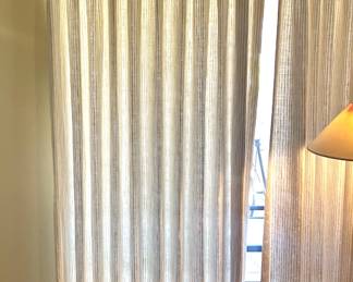 Off WhiteEcru Curtains with Subtle Beige Stripes Two Sizes with Two Panels Each 28 x 83 $50 46x83 $75