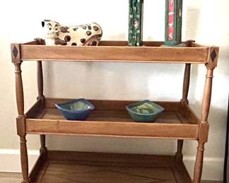 ThreeTiered Table with TrayStyle Shelves $125
