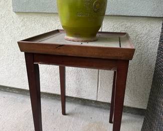 Country Classic Stoneware Crock with Blue Rim