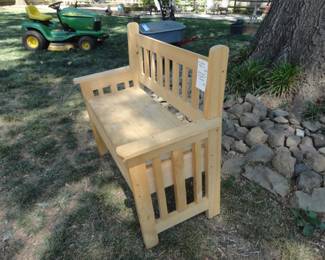 Paintable Garden Bench with storage seat