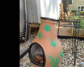 Small Clay Chiminea