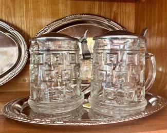 Vintage Duratale by Leonard Glass Beer Mugs