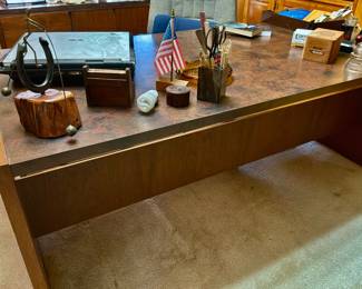 Desk with Matching credenza, filing cabinet and conference table 