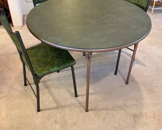 Card table with chair chairs