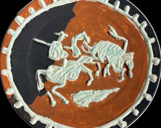 Lot 1240 Original Pablo Picasso Earthenware Picador et taureau  back
