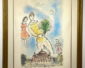 Lot 2570 Marc Chagall  In the Sky of the Opera Color Lithograph