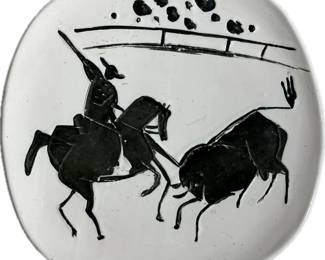 Lot 460 Original Pablo Picasso Earthenware Picador and bull