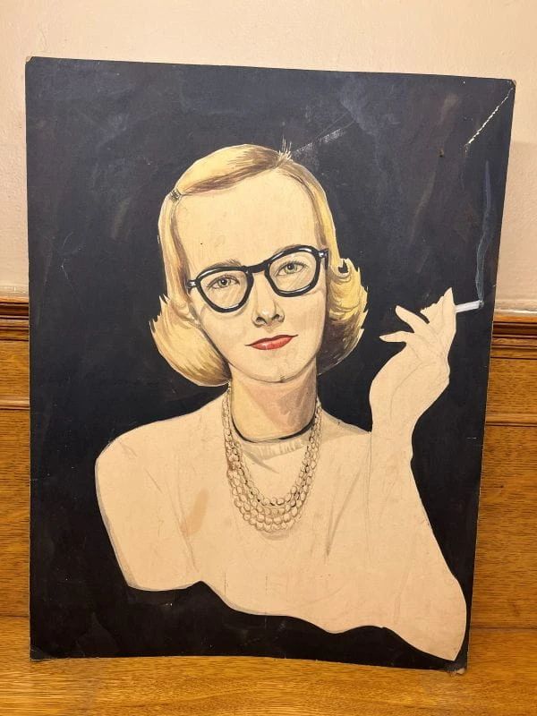 587 Vintage Smoking Debutante Original Portraiture